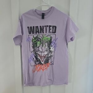 Purple Joker Graphic T-Shirt Mens Size M Gently Used.
